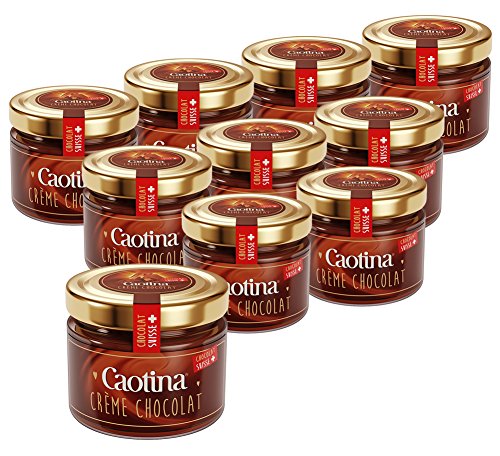 10er SET Caotina Crème Chocolat Brotaufstrich 300 g / Schokocreme / Schokoaufstrich / Schweizer Schokolade von Caotina