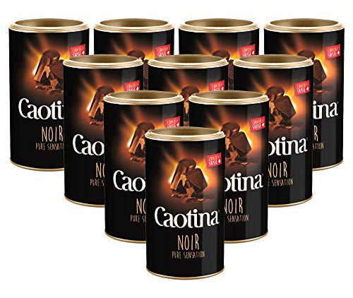 10er SET Caotina noir Dose 500 g / Schweizer Trinkschokolade / Kakao von Caotina