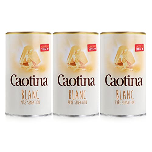 Caotina Blanc Weiße Schokolade Dose 500g 3er Pack (3 x 500 g) von Caotina