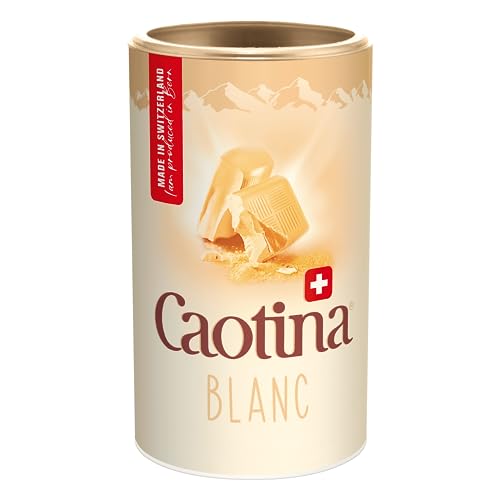 Caotina Blanc weiße Trinkschokolade - Kakao-Pulver für heiße Schokolade mit weißer Schweizer Schokolade - feinster Cacao nachhaltig und zertifiziert (1 x 500g) von Caotina