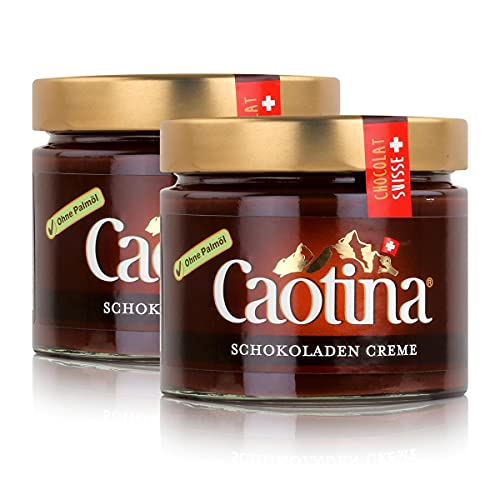Caotina Crème Chocolat Brotaufstrich 2x300 g/Schokocreme / Schokoaufstrich/Schweizer Schokolade von Caotina