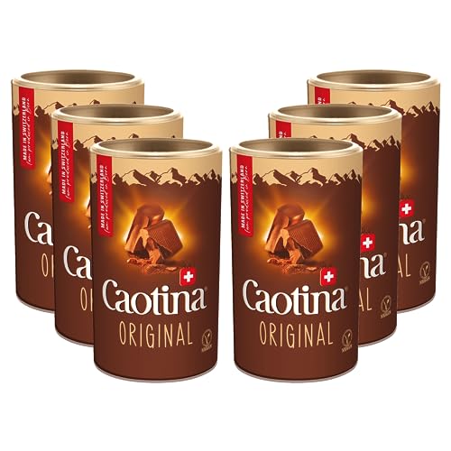 Caotina Original Trinkschokolade - Kakao-Pulver für heiße Schokolade mit echter Schweizer Schokolade - feinster Cacao nachhaltig und zertifiziert (6 x 200g) von Caotina