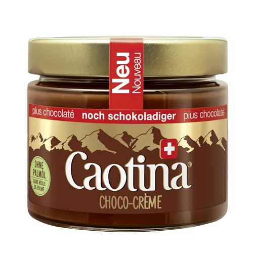 Caotina Schokoladen Creme Brotaufstrich süß SchokoCreme ohne Palmöl SchokoladenAufstrich mit Nuss und echter Schweizer Schokolade, 1 x 300 g von Caotina