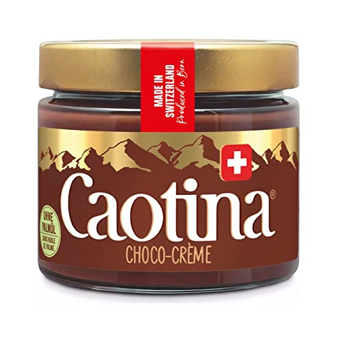 Caotina Schokoladen Creme Brotaufstrich süß SchokoCreme ohne Palmöl SchokoladenAufstrich mit Nuss und echter Schweizer Schokolade, 6 x 300 g von Caotina