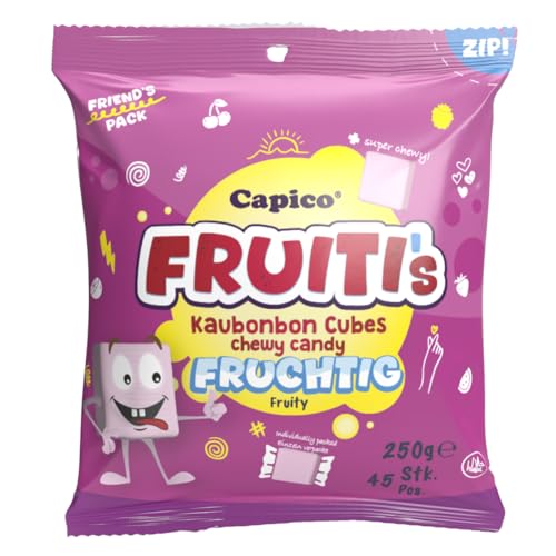 Capico Fruitis Fruchtkaramellen Kaubonbon Cubes 250g (ca. 45 Stk.) von Capico