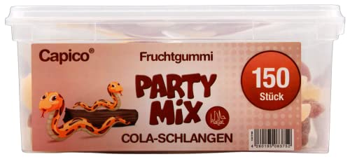 Capico Party Mix Cola-Schlangen Fruchtgummi Halal, 3er Pack (3 x 1050g) von Capico