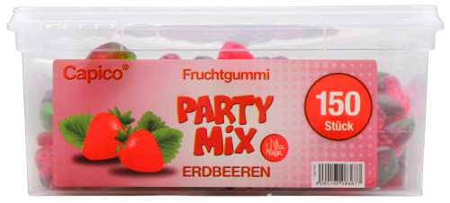 Capico Party Mix Fruchtgummi Erdbeeren Halal, 3er Pack (3 x 1050g) von Capico
