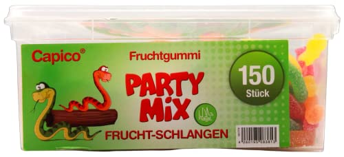 Capico Party Mix Fruchtgummi Frucht-Schlangen Halal, 3er Pack (3 x 1050g) von Capico