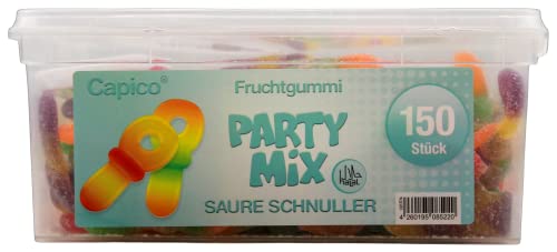 Capico Party Mix Saure Schnuller Fruchtgummi Halal, 3er Pack (3 x 1.2 kg) von Capico