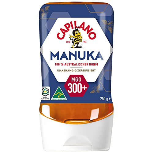 Capilano Manuka Honig | MGO 300+ | 250g | 100% australischer Honig | Unabhängig zertifiziert | Weicher Karamellgeschmack von Capilano
