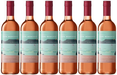 Cape Memories Pinotage Rosé 6er Weinpaket | 2022 | Roséwein aus Südafrika (6 x 0.75l) | Trocken | Weine für jeden Geschmack von CAPREO | Unbeschwerter Weingenuss von Capreo
