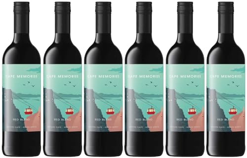 Cape Memories Red Blend | 6er Weinpaket | 2021 | Rotwein aus Südafrika (6 x 0.75l) | Trocken | Weine für jeden Geschmack von CAPREO | Unbeschwerter Weingenuss von Capreo