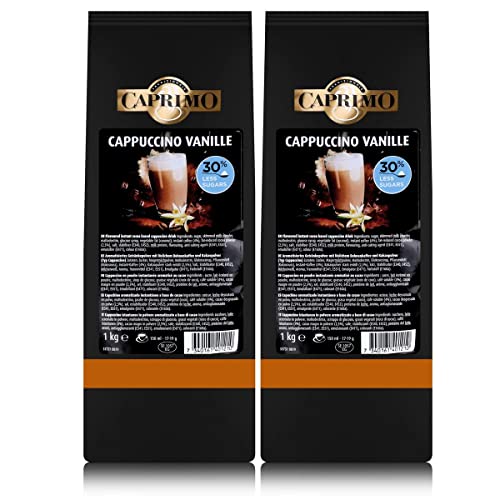 2x Caprimo Café Vanille Cappuccino Kakaogetränkepulver 1 kg - Aromatisiertes Instant von Caprimo