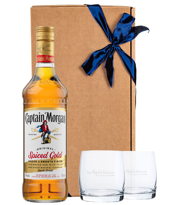 Captain Morgan Geschenkset mit 2 Tumblern (35 % Vol., 0,7 Liter) von Captain Morgan Rum Company