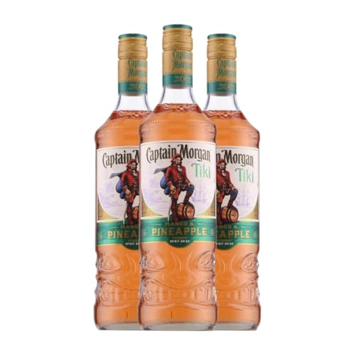 Liköre Captain Morgan Tiki Mango & Pineapple 70 cl (Schachtel mit 3 Flaschen von 70 cl) von Captain Morgan Rum Company