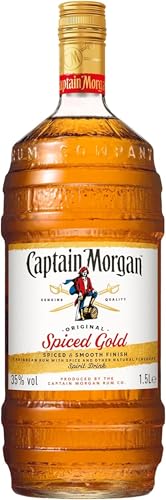 Captain Morgan Original Spiced Gold | Blended Rum | Ideales Weihnachstgeschenk | Karibischer Geschmack | 35% vol | 1500ml Einzelflasche | (Packung mit 6) von Captain Morgan