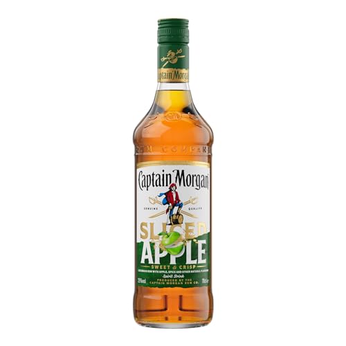 Captain Morgan Sliced Apple | Blended Rum | Karibischer Geschmack | Ideale Grundlage für jegliche Cocktails | 25% vol | 700ml Einzelflasche | von Captain Morgan