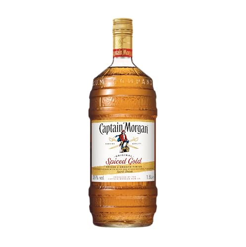 Captain Morgan Original Spiced Gold | Blended Rum | Karibischer Geschmack | aus italienischen Gefilden | 35% vol | 1500ml Einzelflasche | von Captain Morgan