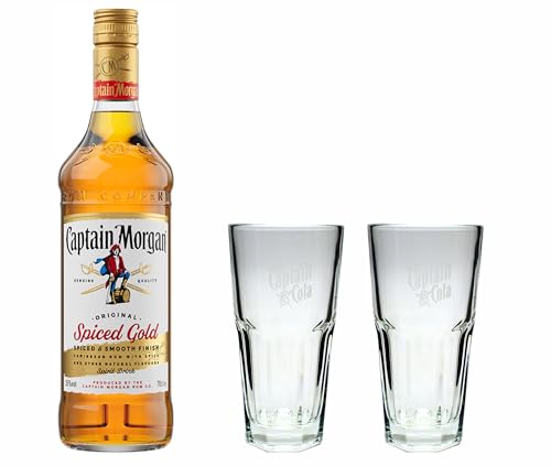 Captain Morgan Spiced Gold Rum 700ml + 2 Longdrink Gläser Captain Morgan Spiced Gold Rum 700ml + 2 Longdrink Gläser von Captain Morgan