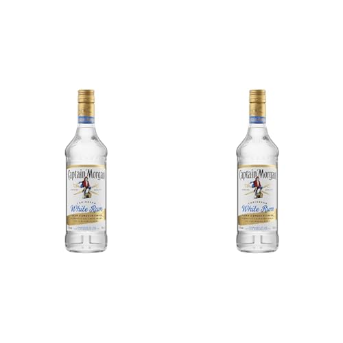 Captain Morgan White | Blended Rum | Karibischer Geschmack | Ideale Grundlage für jegliche Cocktails | 37,5% vol | 700ml Einzelflasche | (Packung mit 2) von Captain Morgan
