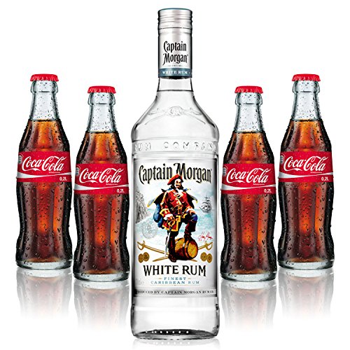 Cuba Libre Set - Captain Morgan White Rum 0,7l 700ml (37,5% Vol) + 4x Coca Cola 0,2L - Inkl. Pfand MEHRWEG von Coca Cola-Coca Cola