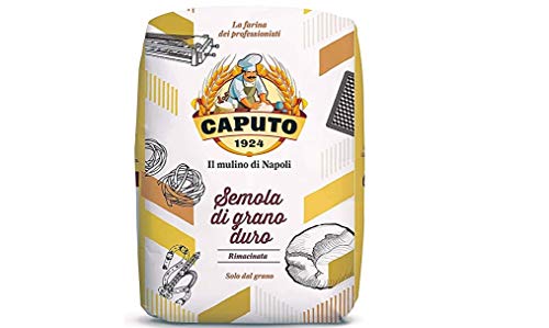 5x Caputo Il Mulino di Napoli Semola rimacinata di grano duro Hartweizengrieß hohe Elastizität 5Kg Grieß für Pizza von Caputo