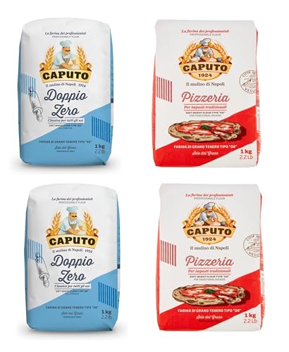Caputo, Auswahlpaket – 2 x Classica 1kg / 2 x Pizzeria 1kg – (insgesamt 4 Beutel) von Caputo.