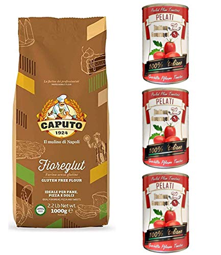 Mulino Caputo Fioreglut Glutenfreies Mehl 1kg + Italian Gourmet 100% italienische geschälte Tomaten dosen 3x 400g Mulino Caputo Fioreglut Glutenfreies Mehl 1kg + Italian Gourmet 100% italienische geschälte Tomaten dosen 3x 400g von Antimo Caputo