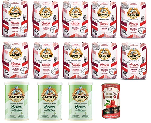 TESTPAKET Caputo Farina Cuoco (10 x 1kg) Pizzamehl - Lievito Secco (3 x 100g) Trockenhefe von Antimo Caputo