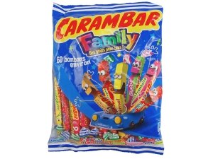 Carambar Family, gemischte Packung mit Stäbchen in den Geschmacksrichtungen: Zitrone, Erdbeer, Karamell, Caranougat und Cola, 450g Carambar Family, gemischte Packung mit Stäbchen in den Geschmacksrichtungen: Zitrone, Erdbeer, Karamell, Caranougat und Cola, 450g von Carambar