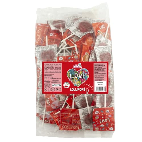 Cerdán Caramels – Herz-Lutscher mit Kirschgeschmack | Gluten- und allergenfreie Bonbons am Stiel | Ideal für Partys, Events und Geburtstage | Beutel mit 100 Stück Cerdán Caramels – Herz-Lutscher mit Kirschgeschmack | Gluten- und allergenfreie Bonbons am Stiel | Ideal für Partys, Events und Geburtstage | Beutel mit 100 Stück von Caramelos Cerdán