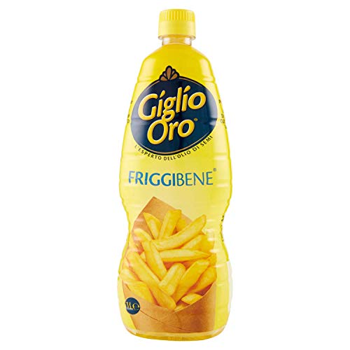 3x Carapelli Giglio Oro Friggibene Olio di semi di girasole con olio essenziale di coriandolo Speiseöl Frittieröl 100% Italienisches Öl 1Lt Sonnenblumenöl mit ätherischem Korianderöl von Carapelli