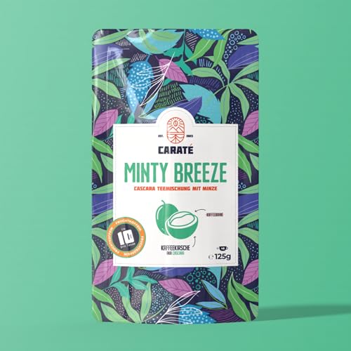 Caraté Minty Breeze | Cascara Koffein Tee mit Minze, Energy Tea, Qishr, natürlich, nachhaltig, 125g für 40 Portionen von Caraté