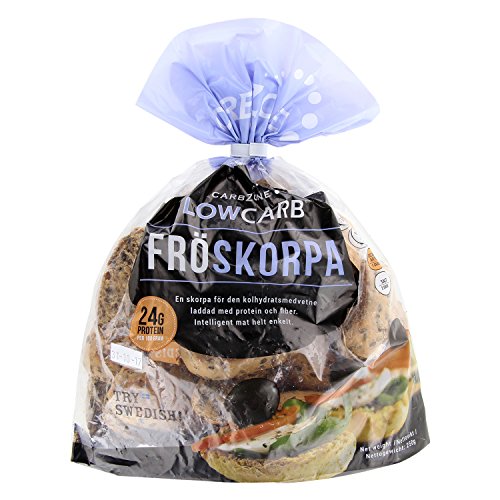 CarbZone Low Carb FROSKORPA Knusprige Brötchen, Proteinreich, Ballaststoffreich, 24 Gramm Protein pro 100 Gramm, Veganerfreundlich, Ohne Zuckerzusatz, Ohne GVO, 25 Stück, 225 Gramm (Pack of 30) von CarbZone