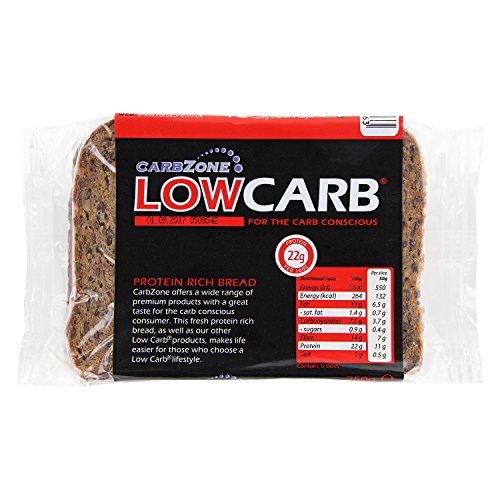 CarbZone Low-Carb-Proteinbrot, glutenfrei, proteinreich, ohne Zuckerzusatz oder Konservierungsstoffe, ideal für Keto- und Gewichtsverlustdiäten, schwedisches klassisches Brot (Pack of 6) von CarbZone