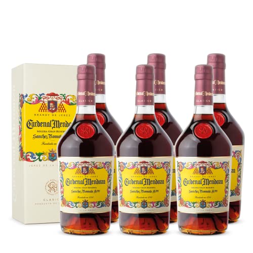 Cardenal Mendoza Clásico Solera Gran Reserva, Brandy de Jerez (6x0,7l) 40% vol-In edler Geschenkverpackung - 15 Jahre im Solera-System gereift, außergewöhnliche Geschmackstiefe von Freixenet