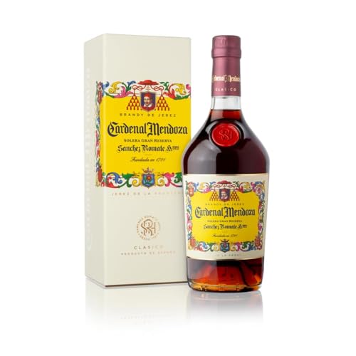 Cardenal Mendoza Clásico Solera Gran Reserva Brandy de Jerez (1x0,7l) 40% vol. - In edler Geschenkbox - 15 Jahre im Solera-System gereift, ausgewogene Geschmackstiefe, angenehm süss, geschmeidig von Cardenal Mendoza