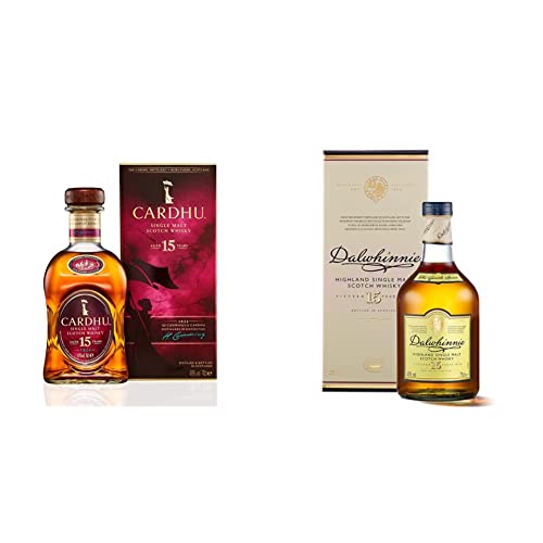 Cardhu 15 Jahre | Single Malt Scotch Whisky | mit Geschenkverpackung | handverlesen aus der schottischen Speyside | 40% vol | 700ml Einzelflasche | & Dalwhinnie 15 Jahre | 43% vol | 700ml von Cardhu