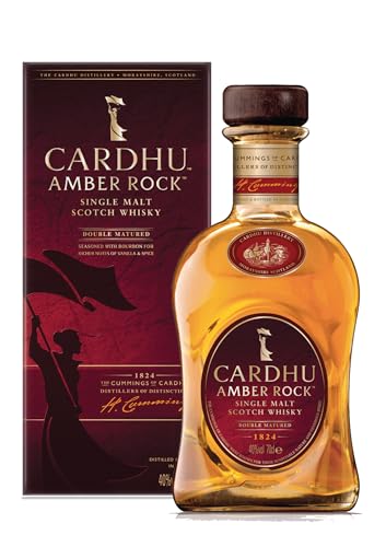 Cardhu Amber Rock Single Malt Scotch Whisky - mit Geschenkverpackung, handgefertigt in der schottischen Speyside, 40 % vol, 700ml Einzelflasche von Cardhu