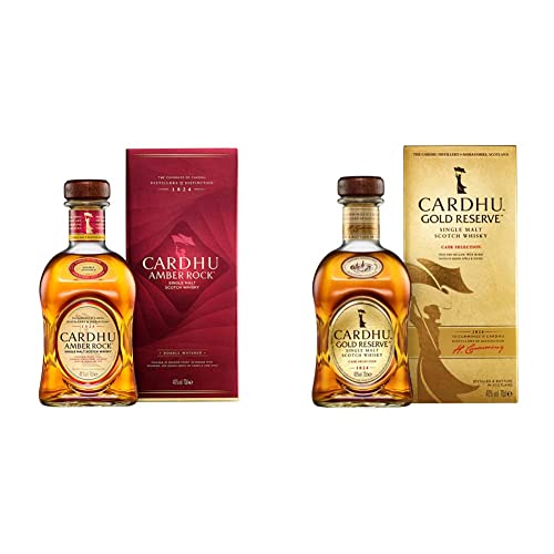 Cardhu Gold Reserve | Single Malt Scotch Whisky | mit Geschenkverpackung | Aromatischer Bestseller | handgefertigt in der Speyside | 40% vol | 700ml & Amber Rock Single Malt Scotch Whisky (1 x 0.7 l) von Cardhu