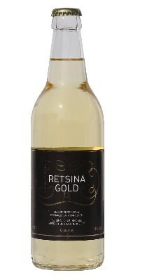 Retsina Gold 500ml 11% C.A.I.R - beliebter harziger Weißwein aus Griechenland griechischer Weiß Wein geharzt von Cari Rhodos S.A.