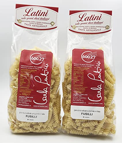 Fusilli pasta - Hartweizen gemahlen und in Italien mit langsamer Trocknung angebaut - 2x500g Carla Latini Fusilli pasta - Hartweizen gemahlen und in Italien mit langsamer Trocknung angebaut - 2x500g Carla Latini von Carla Latini