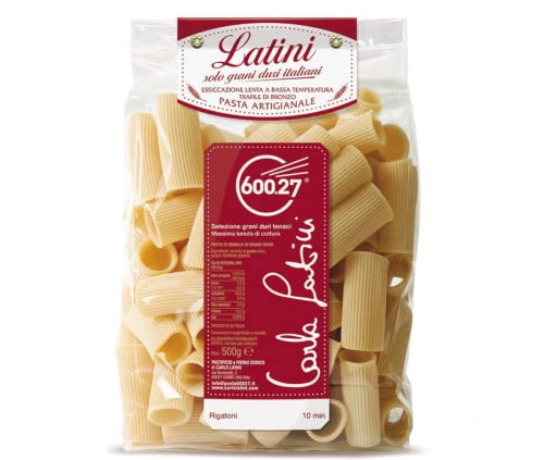 Rigatoni - Hartweizen angebaut und gemahlen in Italien mit langsamer Trocknung in Bronze - Carla Latini 2 x 500gr Rigatoni - Hartweizen angebaut und gemahlen in Italien mit langsamer Trocknung in Bronze - Carla Latini 2 x 500gr von Carla Latini