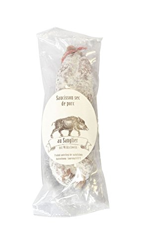 150g Feine Salami mit Wildschwein aus Frankreich / Saucisson de Porc au Sanglier, luftgetrocknete Wildschweinsalami von Carlant