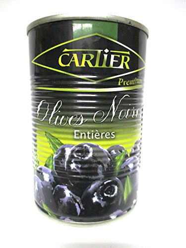 Carlier ganze Schwarze Oliven, whole black Olives 400 g von Carlier