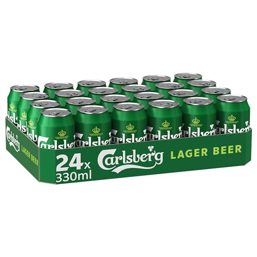 Carlsberg Premium Lager 5,0 % Vol. Dosenbier 0,33 l | 24 Lagerbiere mit feiner Hopfennote in 0,33 l Dose | Bier Palette Einweg (24 X 0,33 l) von CARLSBERG