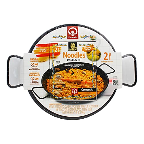 Carmencita Paella Kit Fideuá Noodles 2 Pers. Fertigzubereitung für Nudelpaella 255g von Carmencita