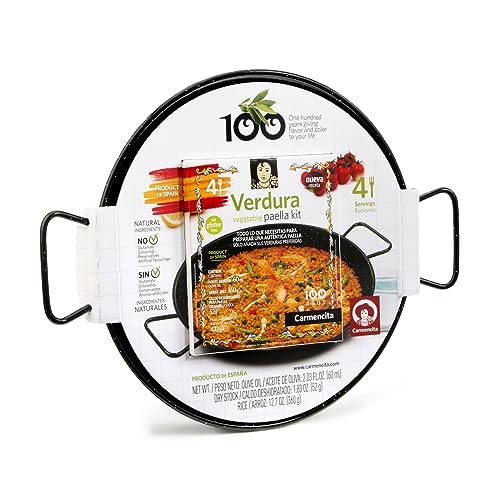 Carmencita Paella-Set für Gemüse, 4 Portionen | 26 cm, Emaille-Pfanne, inkl. Zutaten für Gemüse-Paella, ohne Gluten, für alle Herdarten geeignet Carmencita Paella-Set für Gemüse, 4 Portionen | 26 cm, Emaille-Pfanne, inkl. Zutaten für Gemüse-Paella, ohne Gluten, für alle Herdarten geeignet von Carmencita