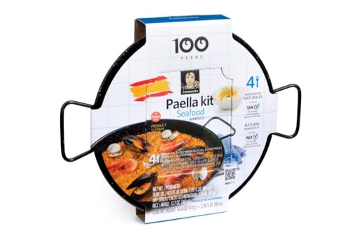 Carmencita. Seafood Paella Kit mit Safran - Inklusive emaillierter Pfanne - 470g (16.58oz) - 4 Portionen von Carmencita