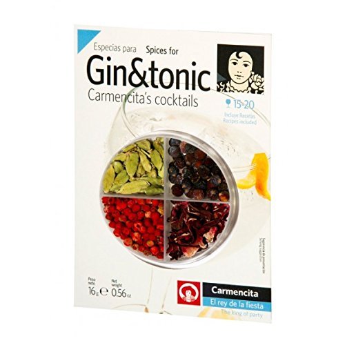 Gin and Tonic 4 Spices Kit Gin Flavoring Spices Carmencita Gin Botanicals by Carmencita von Carmencita